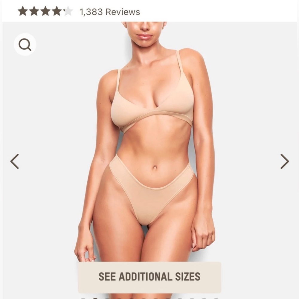 NWT SKIMS Fits Everybody Triangle Bralette | XL | Clay
